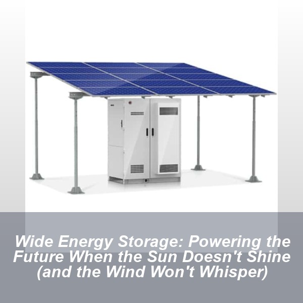 Wide Energy Storage: Powering the Future When the Sun Doesn't Shine (and the Wind Won't Whisper)